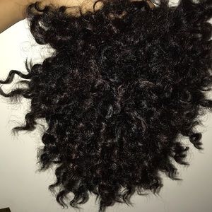 Chocolate Brown Curly Drawstring Ponytail